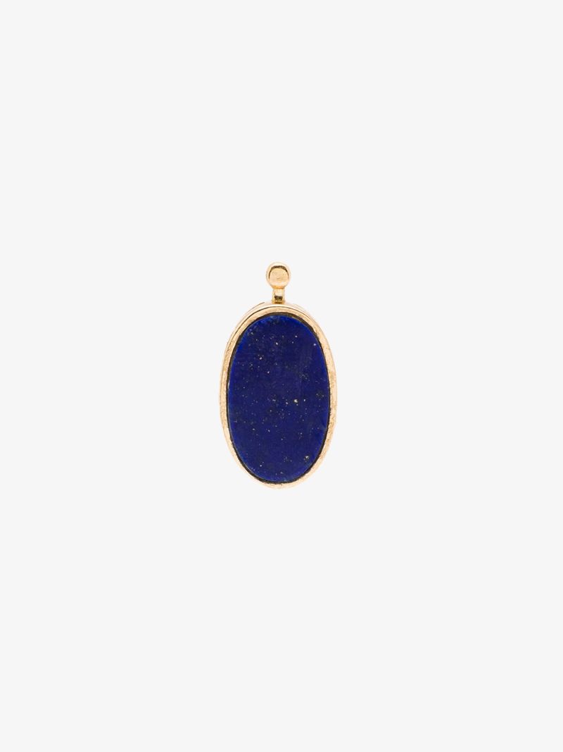 18k Yellow Gold Lapis Lazuli Earring Charm