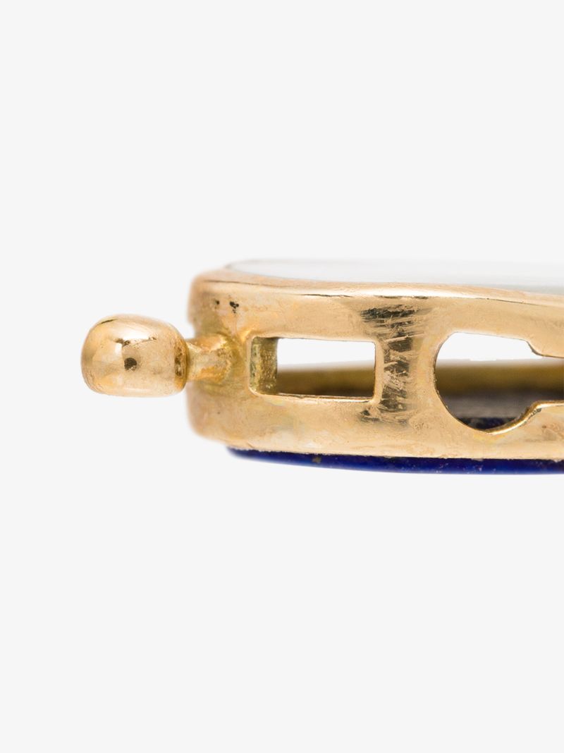 18k Yellow Gold Lapis Lazuli Earring Charm