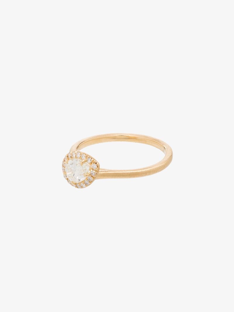 18k Yellow Gold Pear Diamond Ring