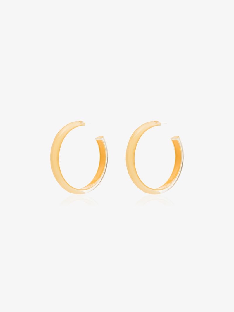 Gold-plated Jelly Medium Hoop Earrings