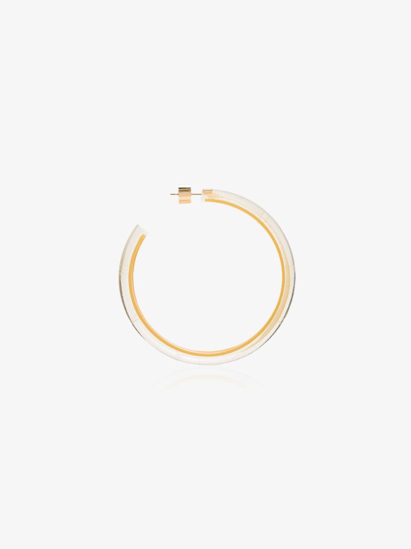 Gold-plated Jelly Medium Hoop Earrings