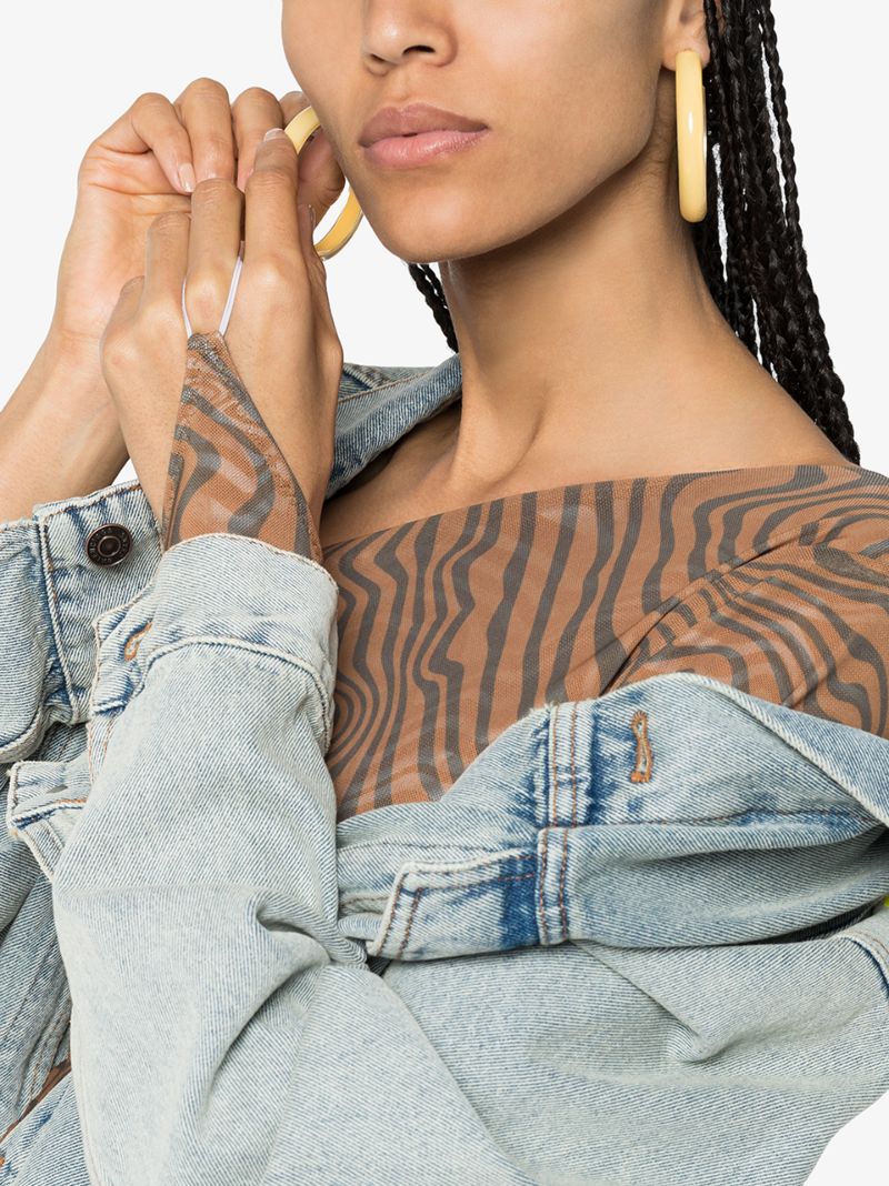 Gold-plated Jelly Medium Hoop Earrings