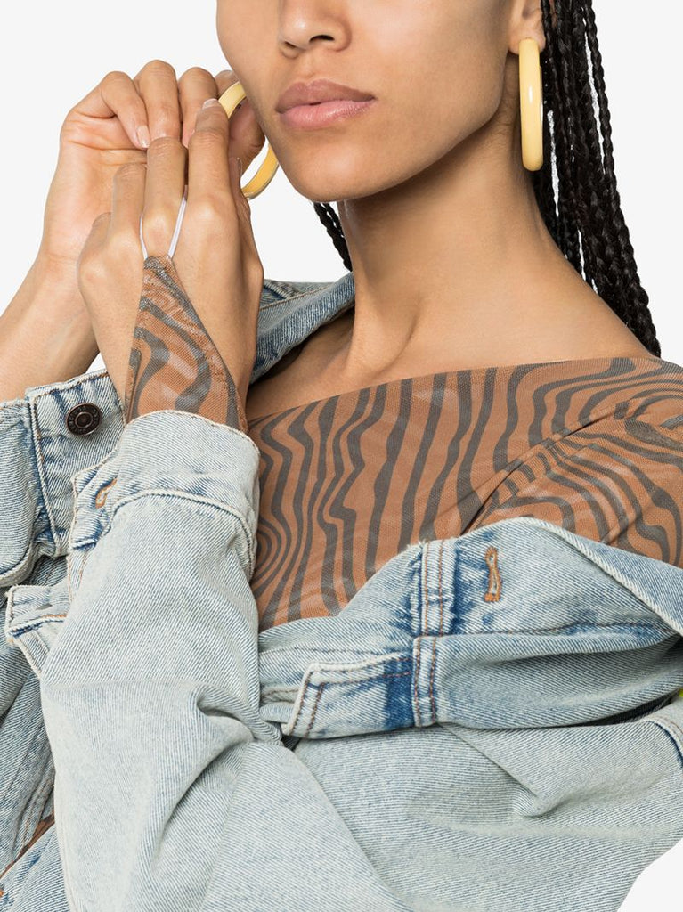 Gold-plated Jelly Medium Hoop Earrings