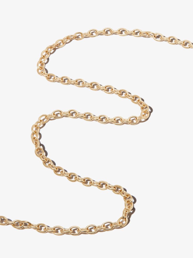 14k Yellow Gold Pulley Chain 16 Inch Necklace