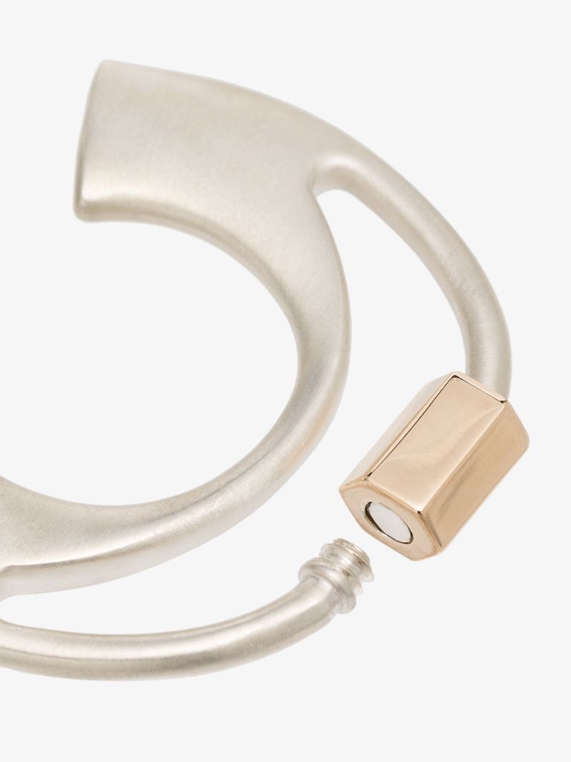 Sterling Silver and 14k Yellow Gold Large C Lock Charm