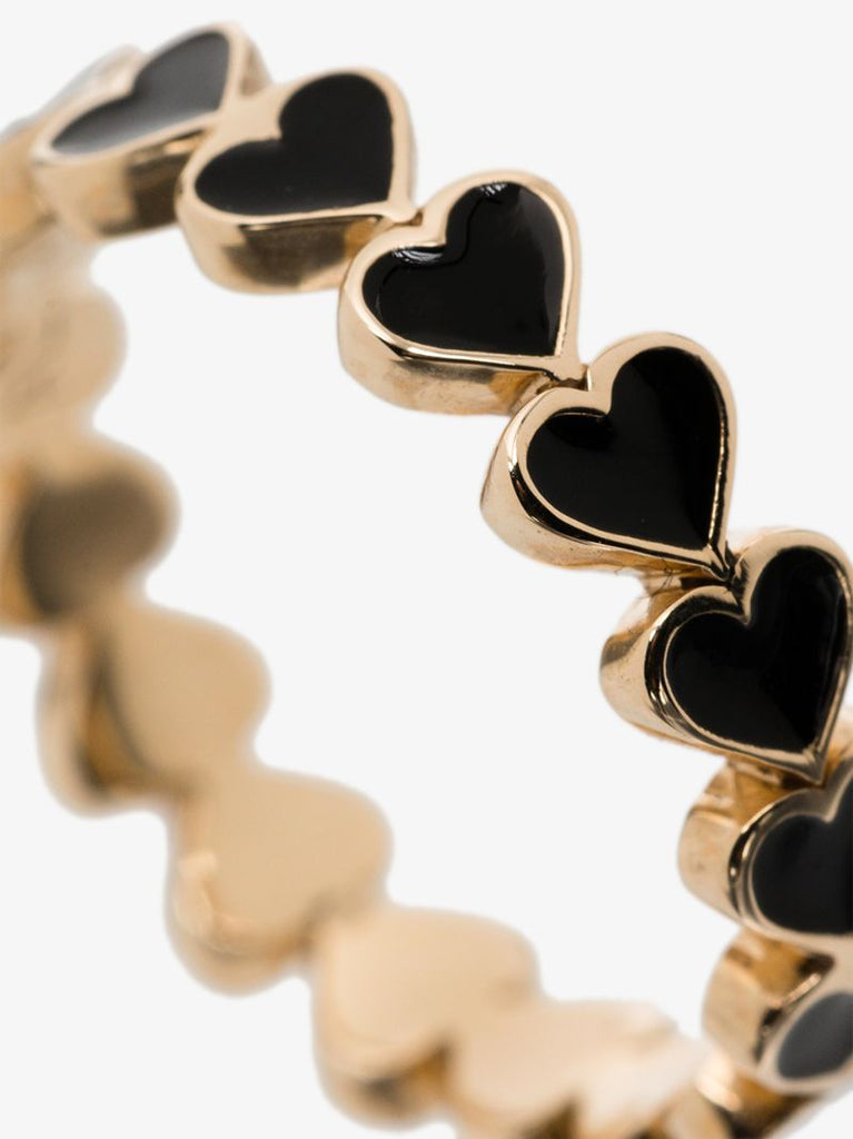 14k Yellow Gold Heart Stack Ring
