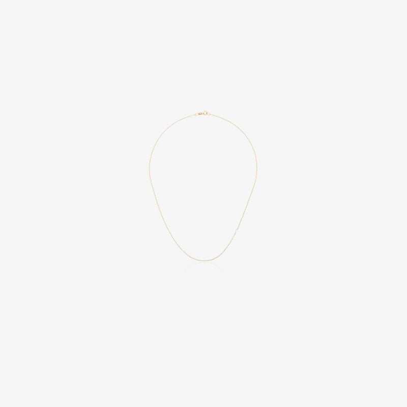 14k Yellow Gold Diamond Chain Necklace