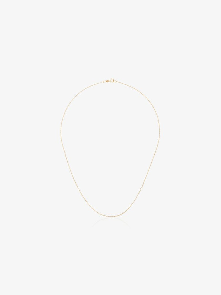 14k Yellow Gold Diamond Chain Necklace