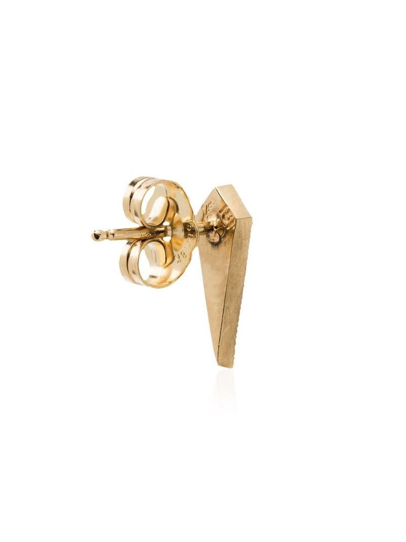 18k Yellow Gold Kite Black Diamond Stud Earrings
