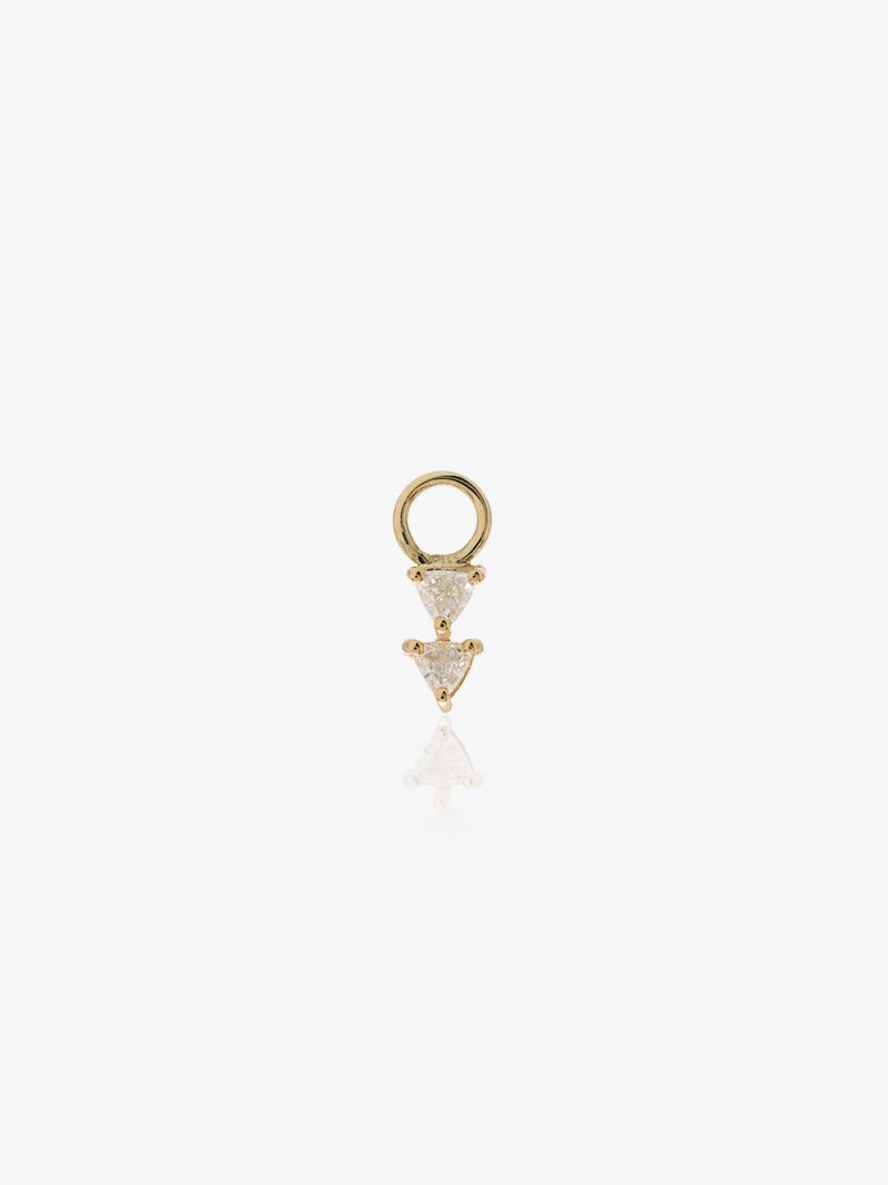 18k Yellow Gold Diamond Earring Charm