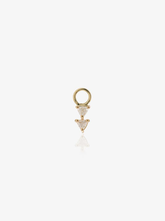 18k Yellow Gold Diamond Earring Charm