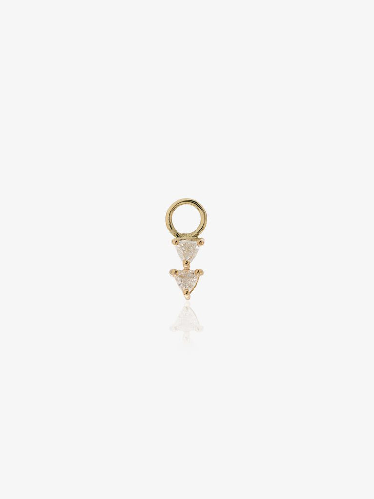 18k Yellow Gold Diamond Earring Charm