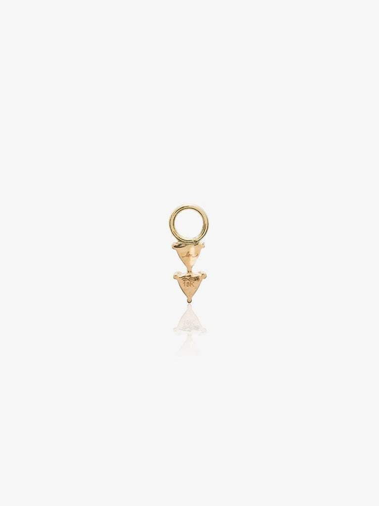 18k Yellow Gold Diamond Earring Charm