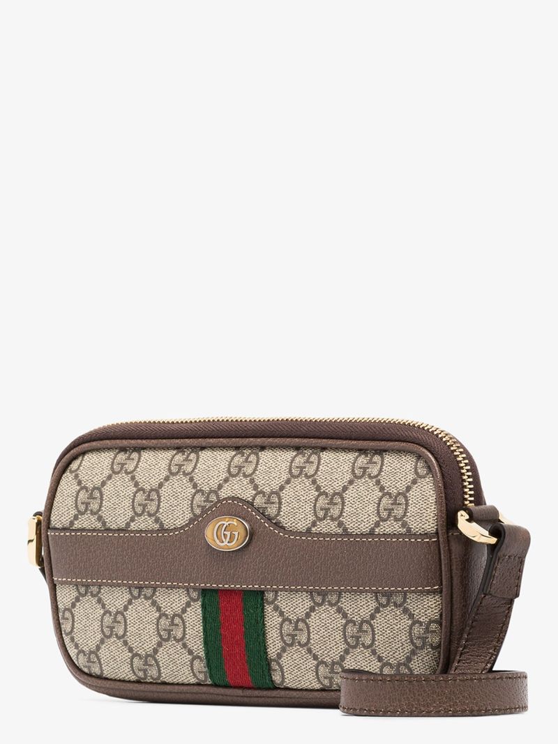 Brown Ophidia Gg Supreme Mini Bag