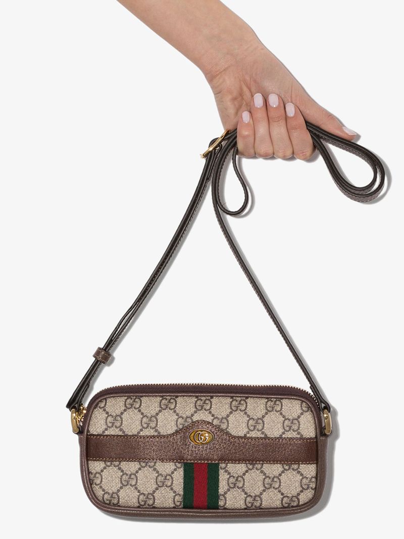 Brown Ophidia Gg Supreme Mini Bag