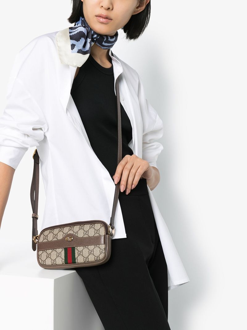 Brown Ophidia Gg Supreme Mini Bag