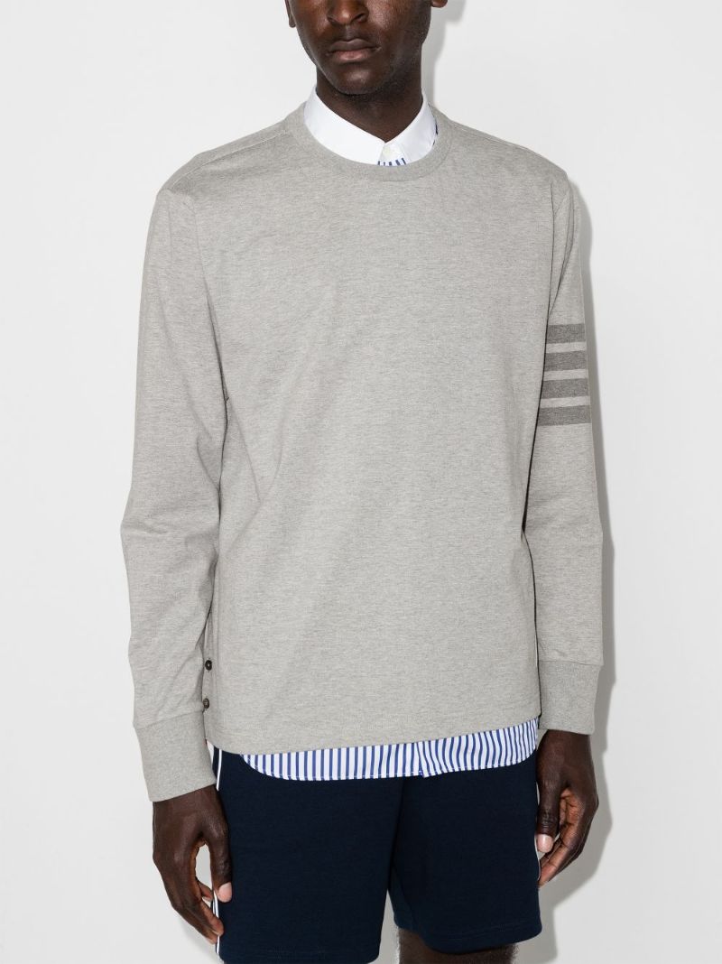 4-bar Stripe Cotton T-shirt