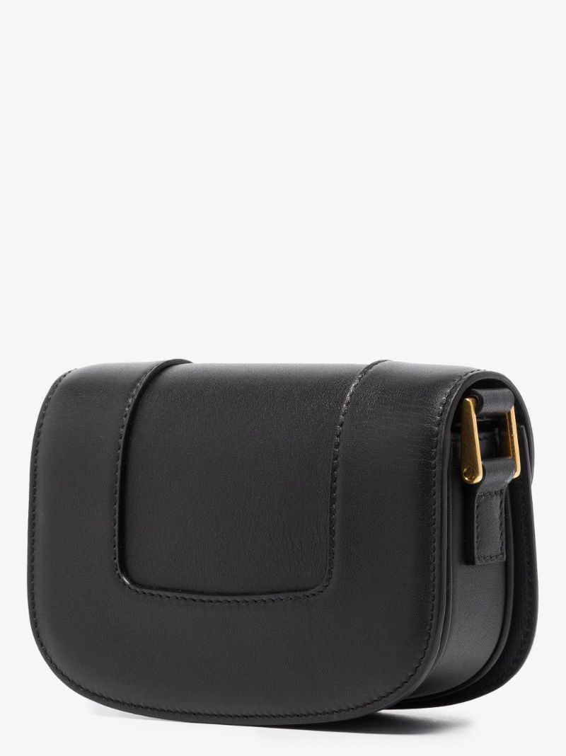 Black Supervee Small Leather Cross Body Bag