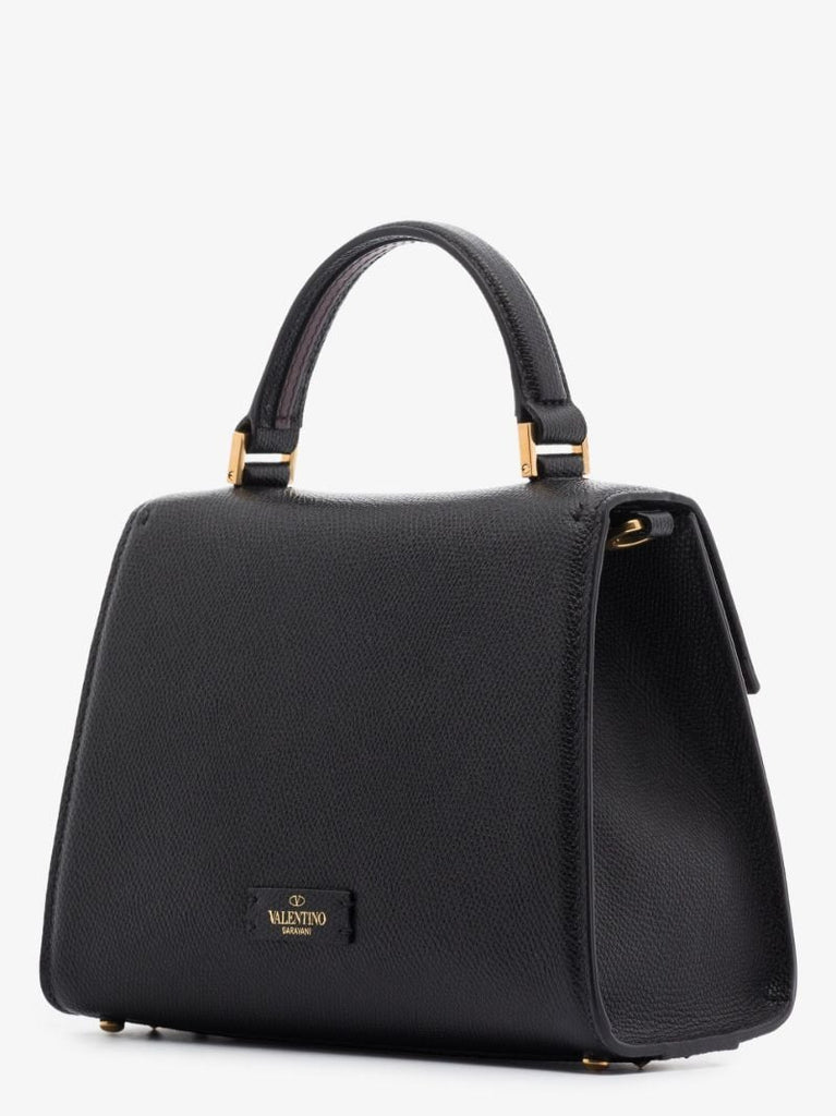 Black Vsling Mini Leather Top Handle Bag