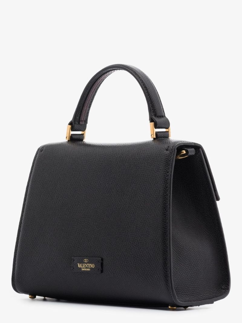 Black Vsling Mini Leather Top Handle Bag