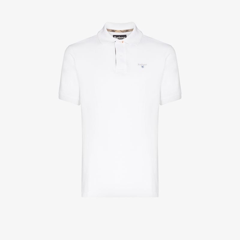 Tartan Trim Cotton PiquÃ_x0083_Â© Polo Shirt