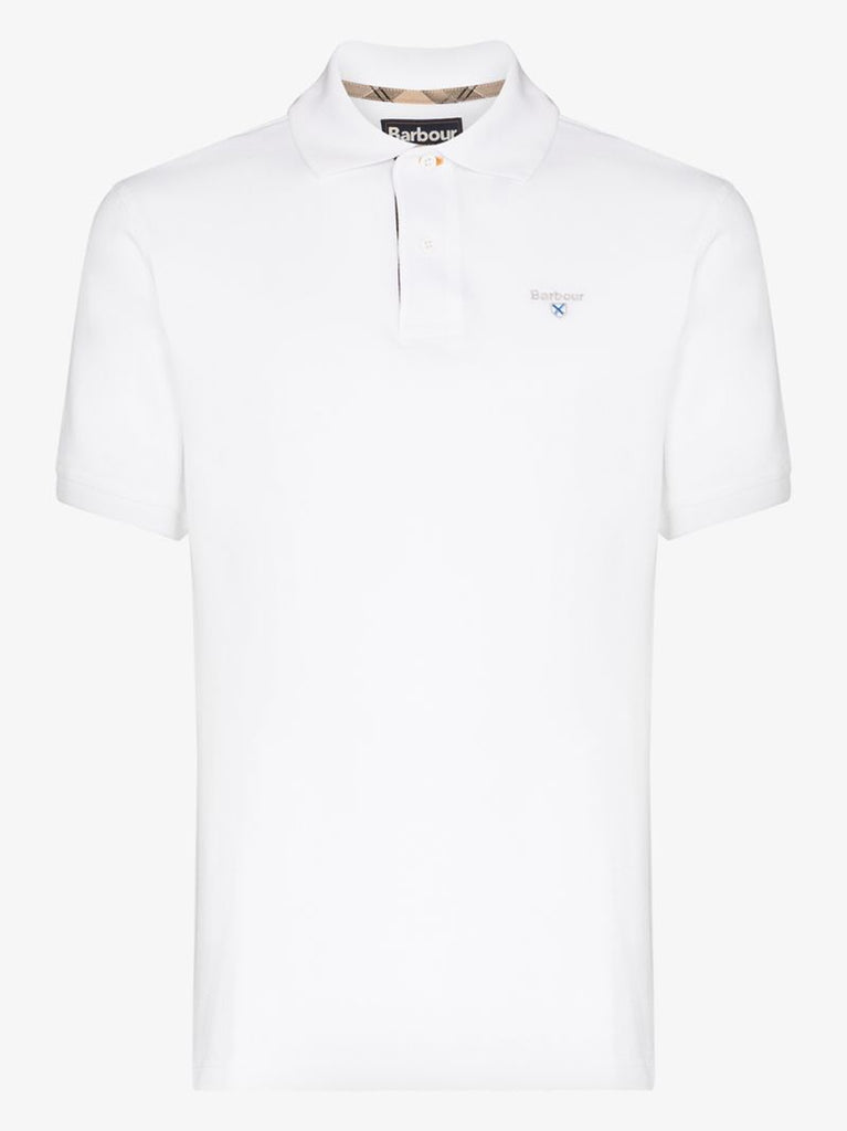 Tartan Trim Cotton PiquÃ_x0083_Â© Polo Shirt