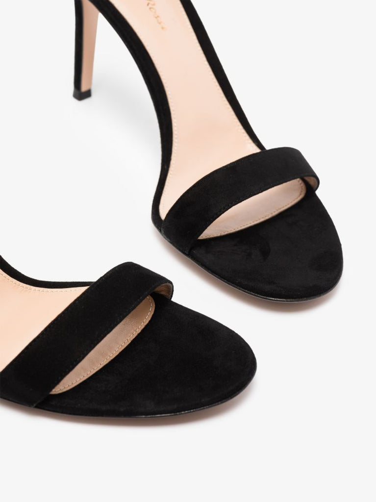 Black Portofino 85 Leather Sandals