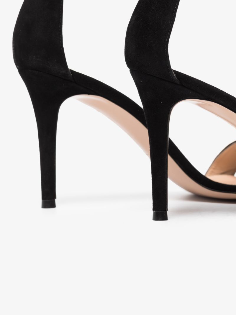 Black Portofino 85 Leather Sandals