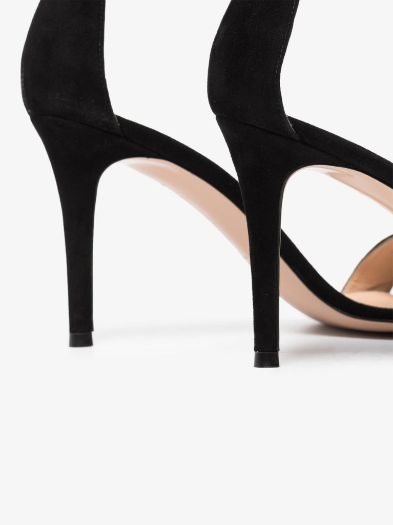 Black Portofino 85 Leather Sandals
