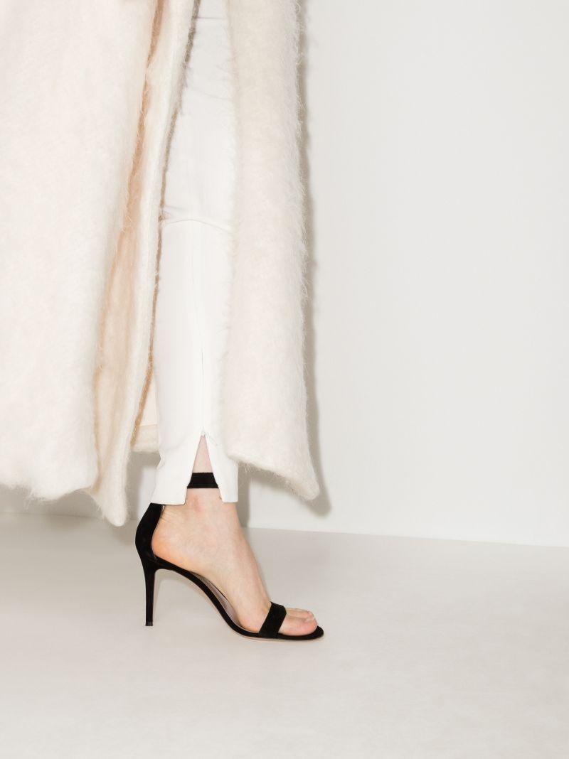 Black Portofino 85 Leather Sandals