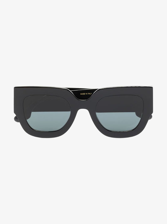 Black Angular Square Sunglasses