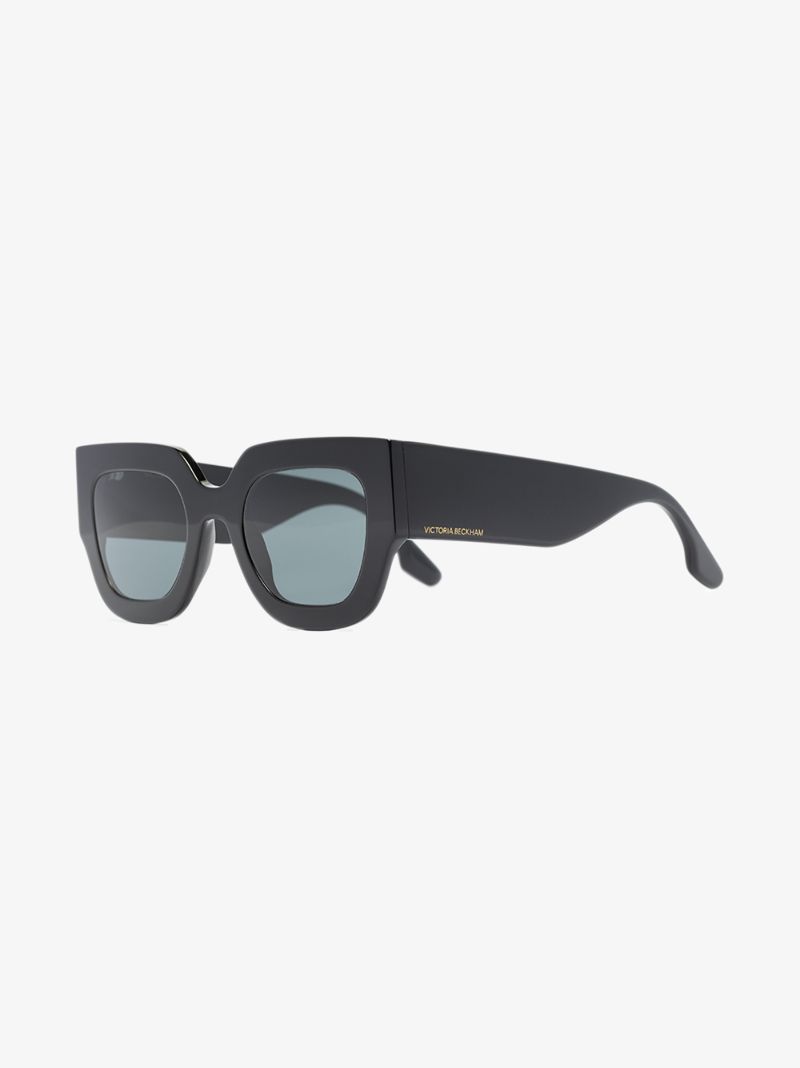 Black Angular Square Sunglasses