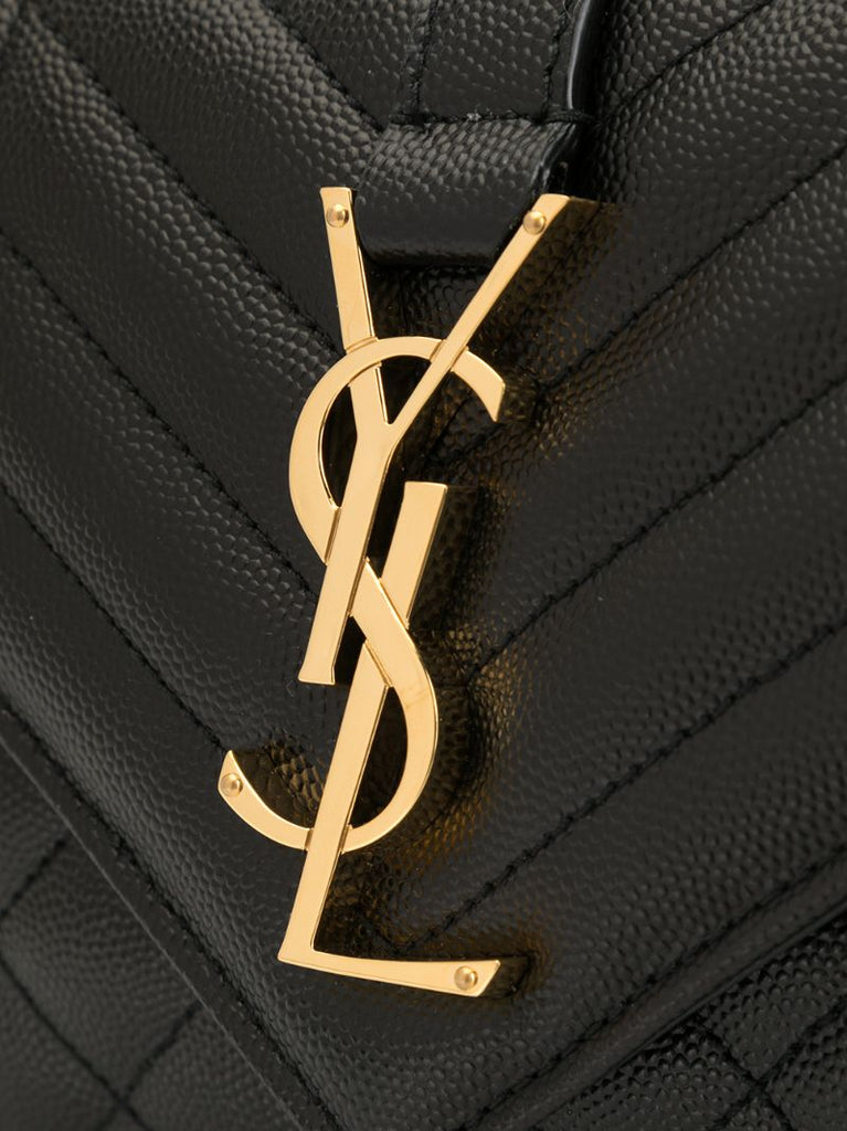 Black Envelope Leather Cross Body Bag