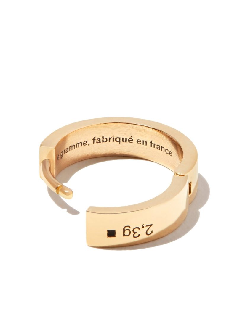 18k Yellow Gold La 2.3g Polished Hoop Earring