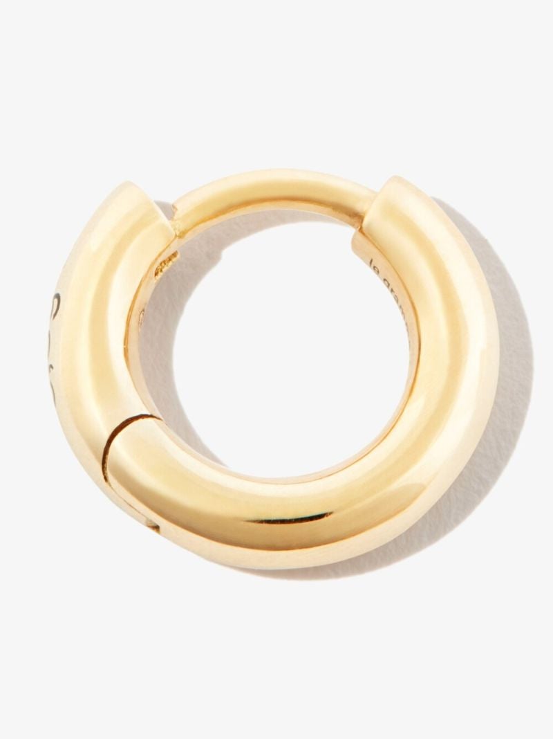 18k Yellow Gold La 0.8g Polished Bangle Hoop Earring