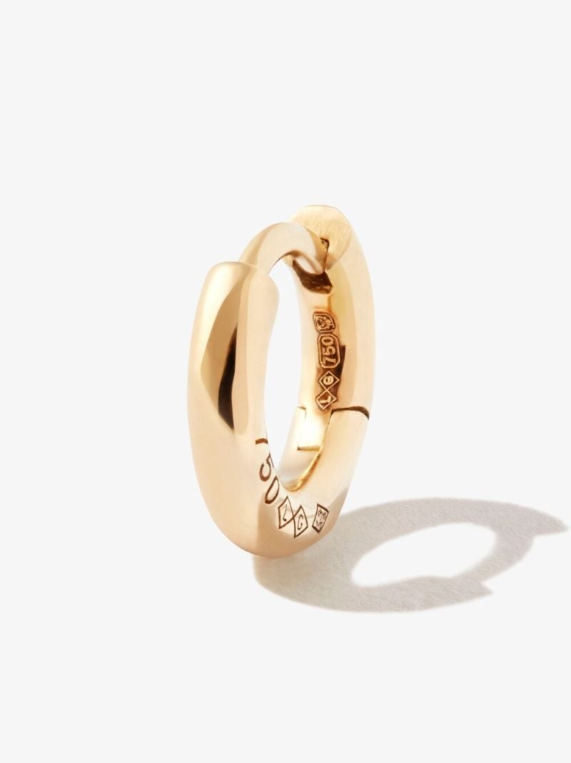 18k Yellow Gold La 0.8g Polished Bangle Hoop Earring