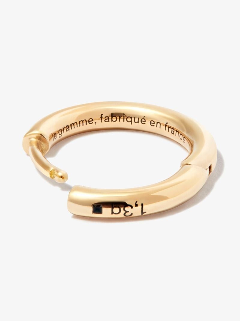 18k Yellow Gold La 1.3g Polished Bangle Hoop Earring