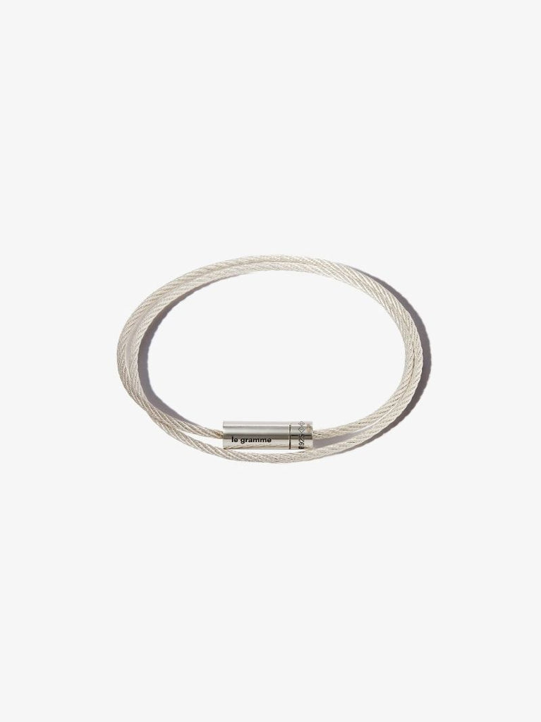 Sterling Silver Le 9g Polished Double Cable Bracelet