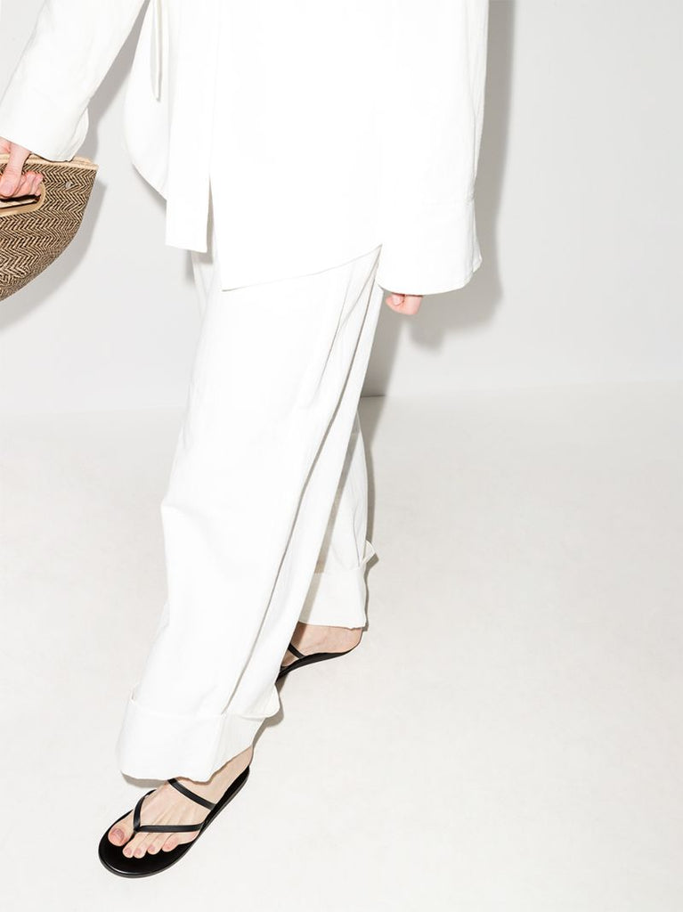 Black Leather Sandals