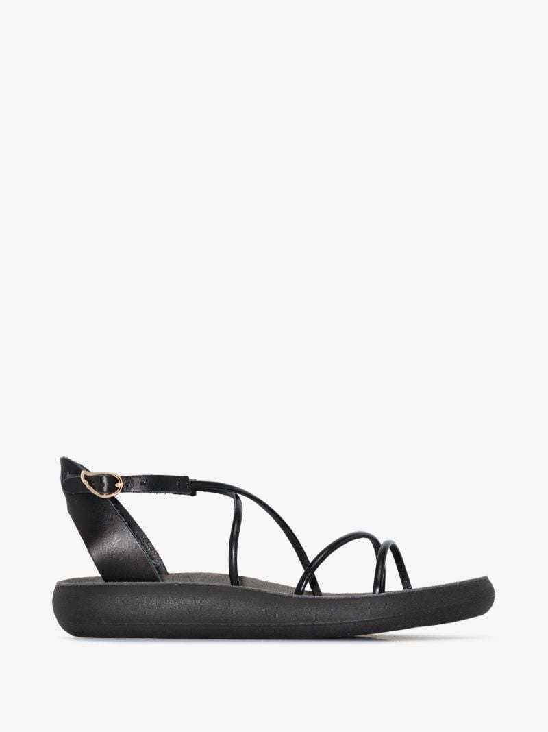 Black Anastasia Comfort Leather Sandals