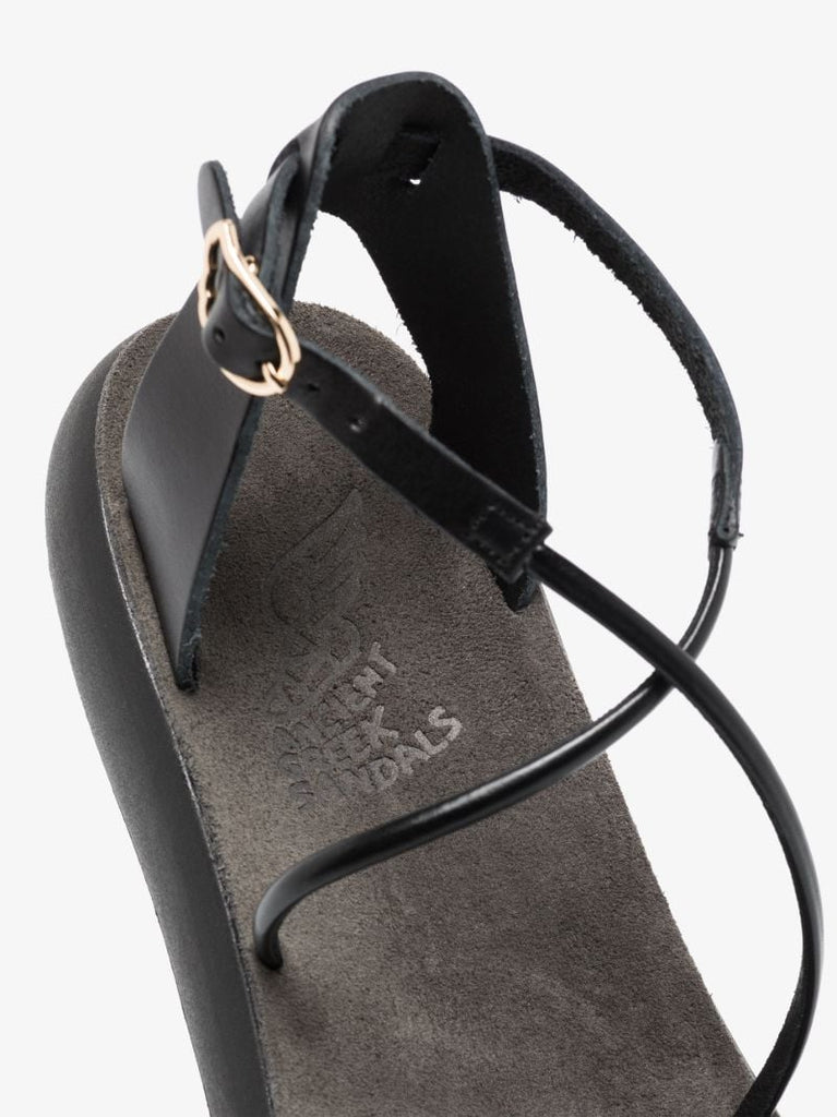 Black Anastasia Comfort Leather Sandals