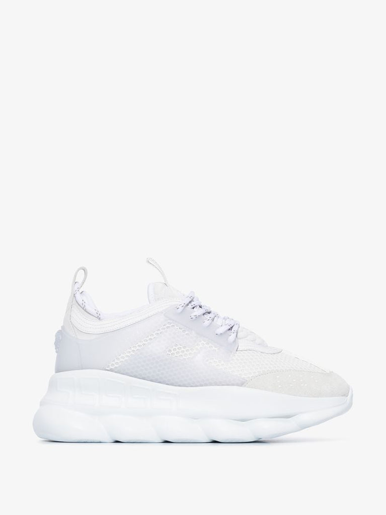 White Chain Reaction Mesh Sneakers