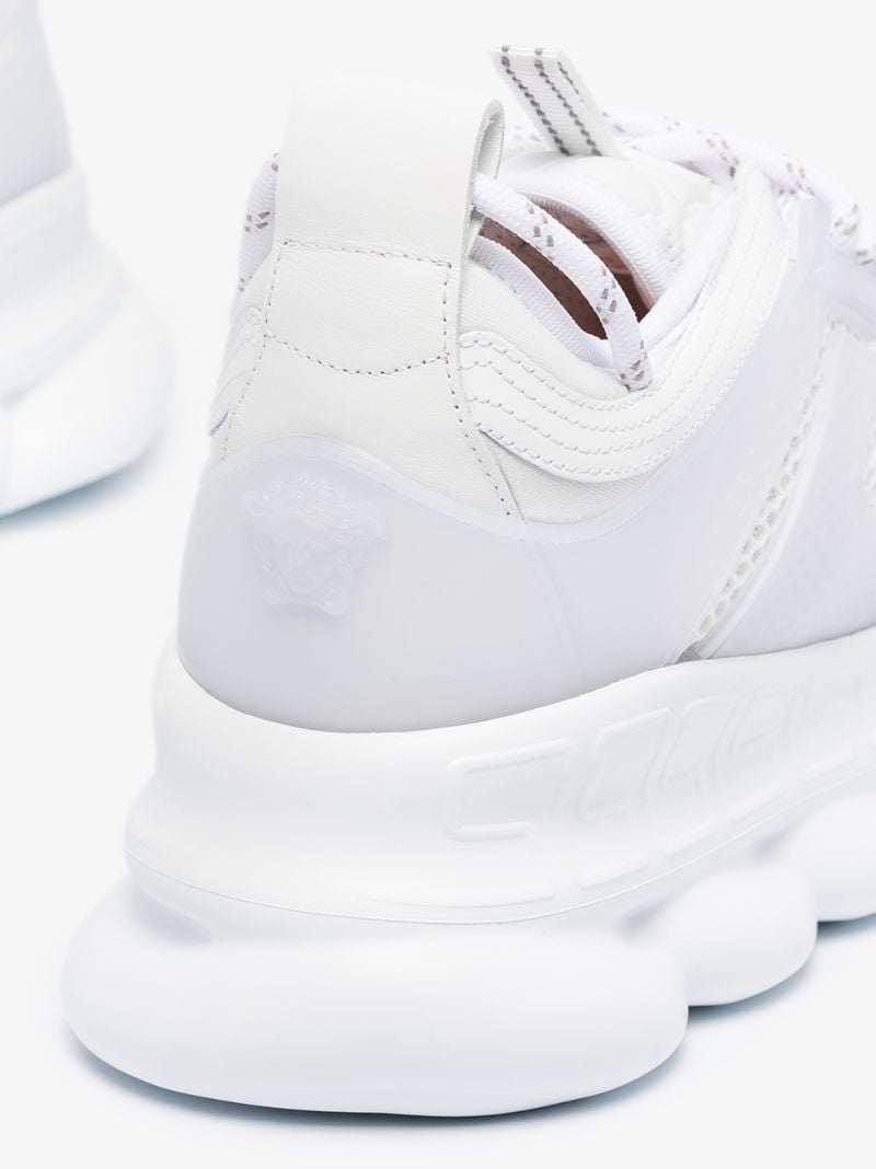 White Chain Reaction Mesh Sneakers