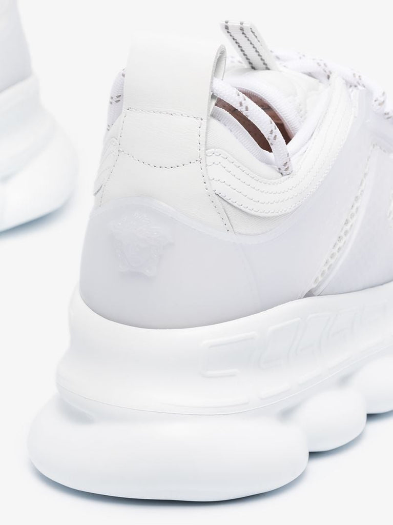 White Chain Reaction Mesh Sneakers