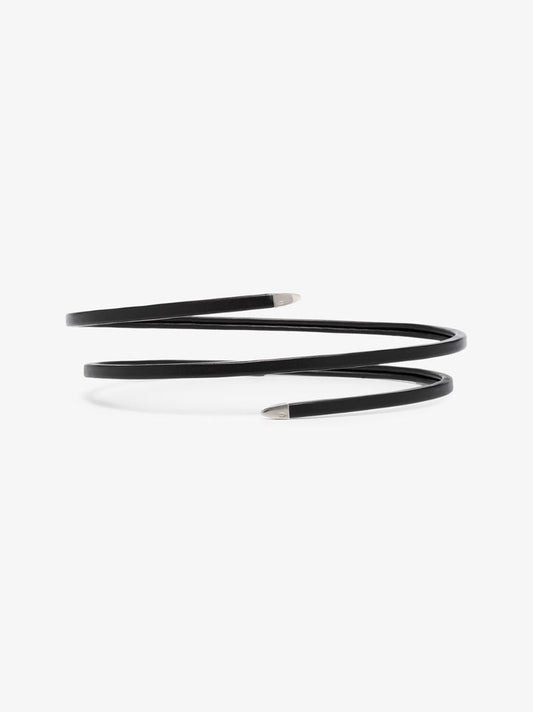 Black Rigid Wrap Leather Belt