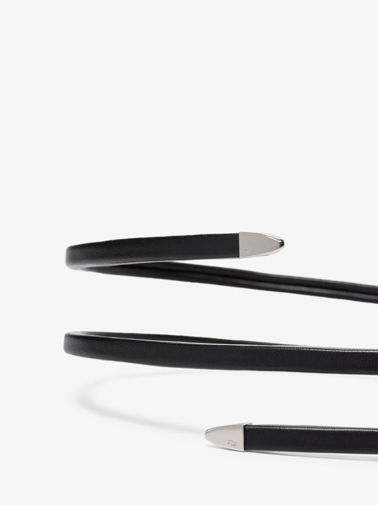 Black Rigid Wrap Leather Belt