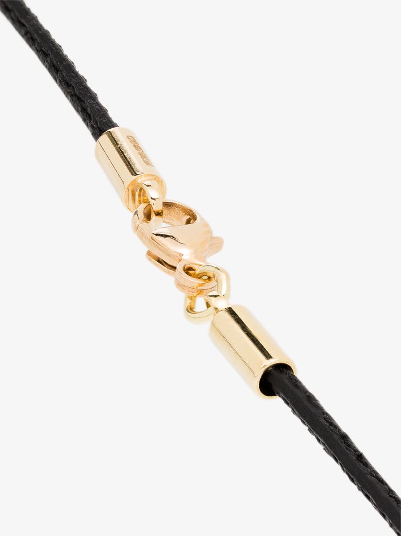 18k Yellow Gold Leather Necklace