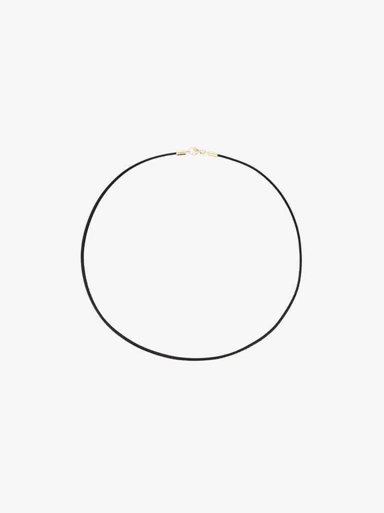 18k Yellow Gold Leather Necklace