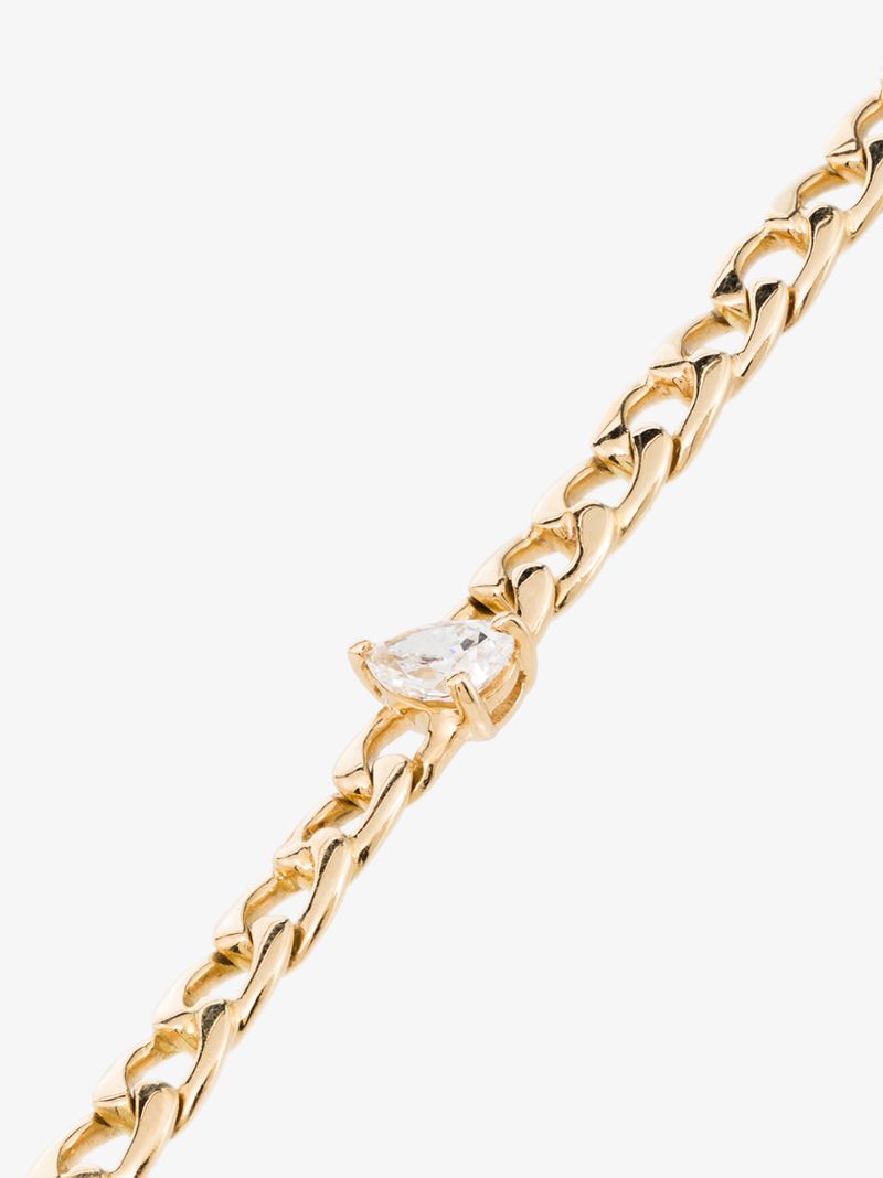 18k Yellow Gold Pear Diamond Necklace