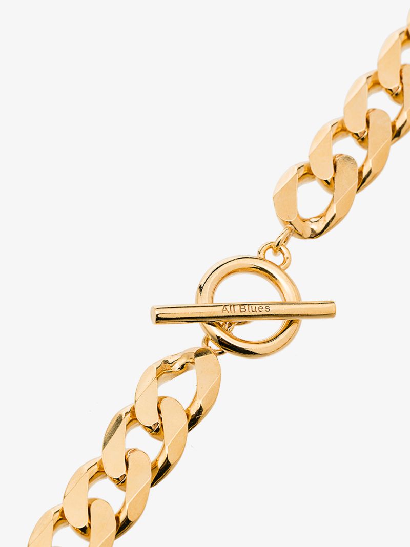 Gold Vermeil Moto Chain Link Necklace